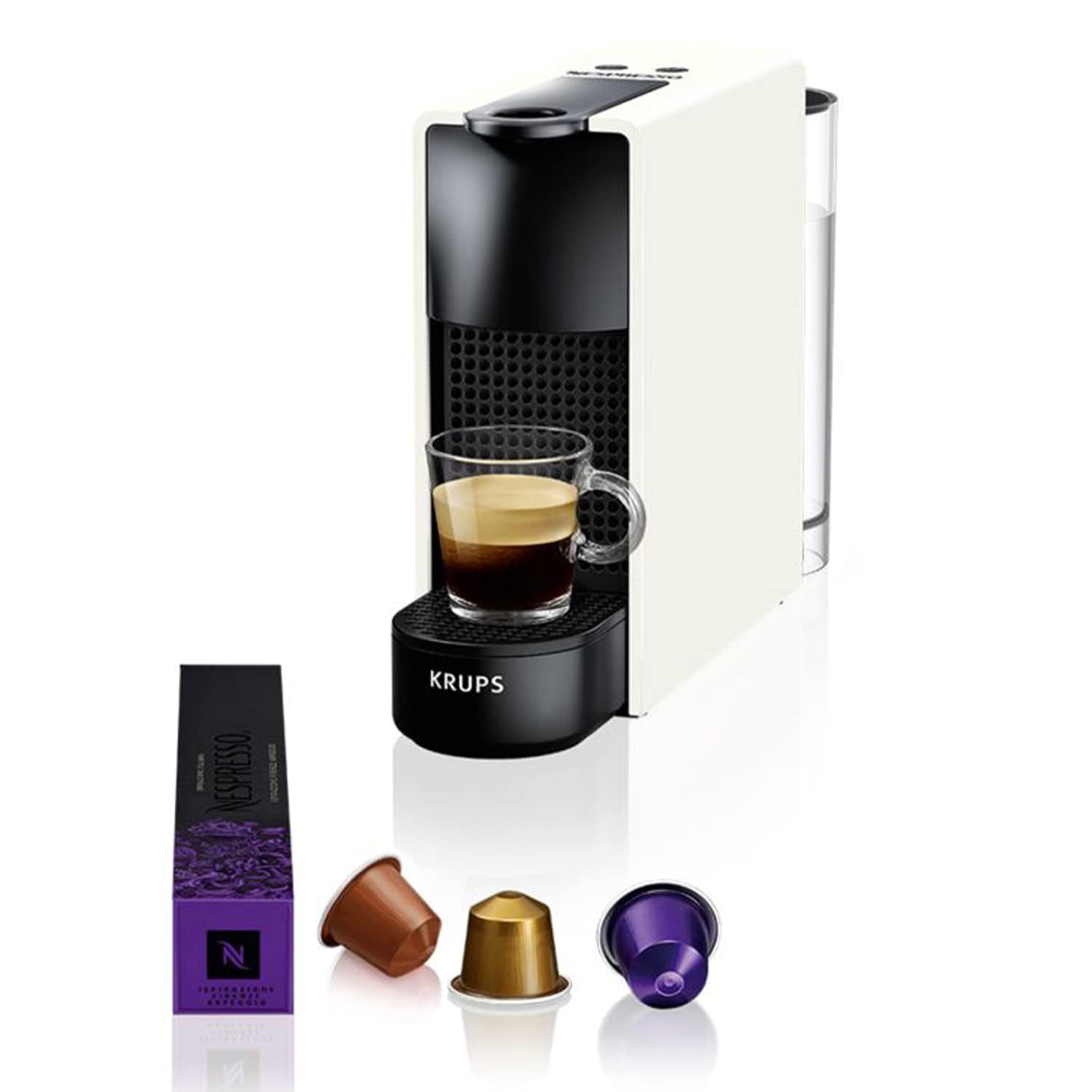 Essenza Mini Cafetière à Capsules Blanche – Espresso & Lungo