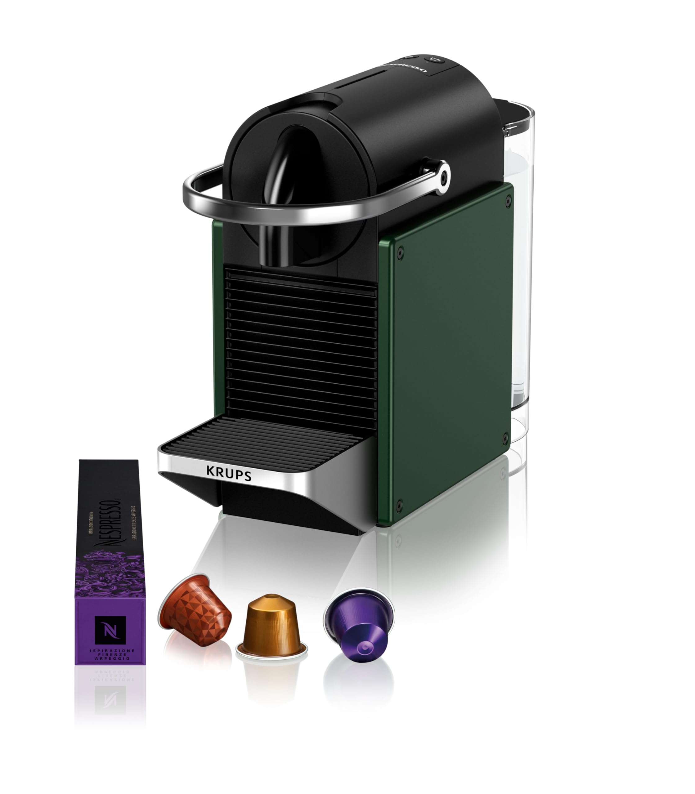 Pixie Cafetière à Capsules Vert Foncé – Style Industriel & Design